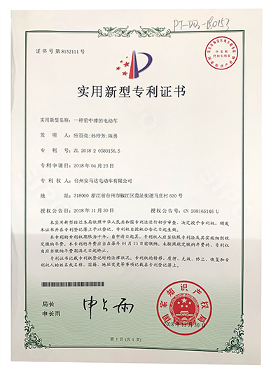 一種前中撐的電動車實用新型專利